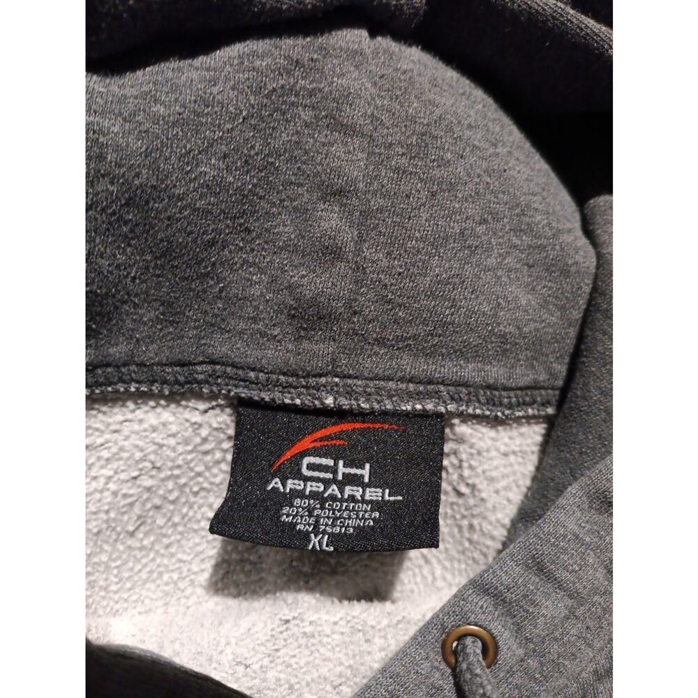 Y2K Aeropostale Hoodie XL – Vintage Gray Heavyweight CH Apparel Winter Pullover - Picture 2 of 3